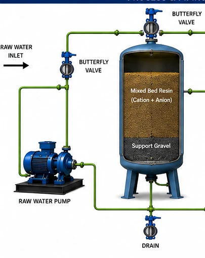 Premium engineered Mixed Bed Unit water treatment vessel