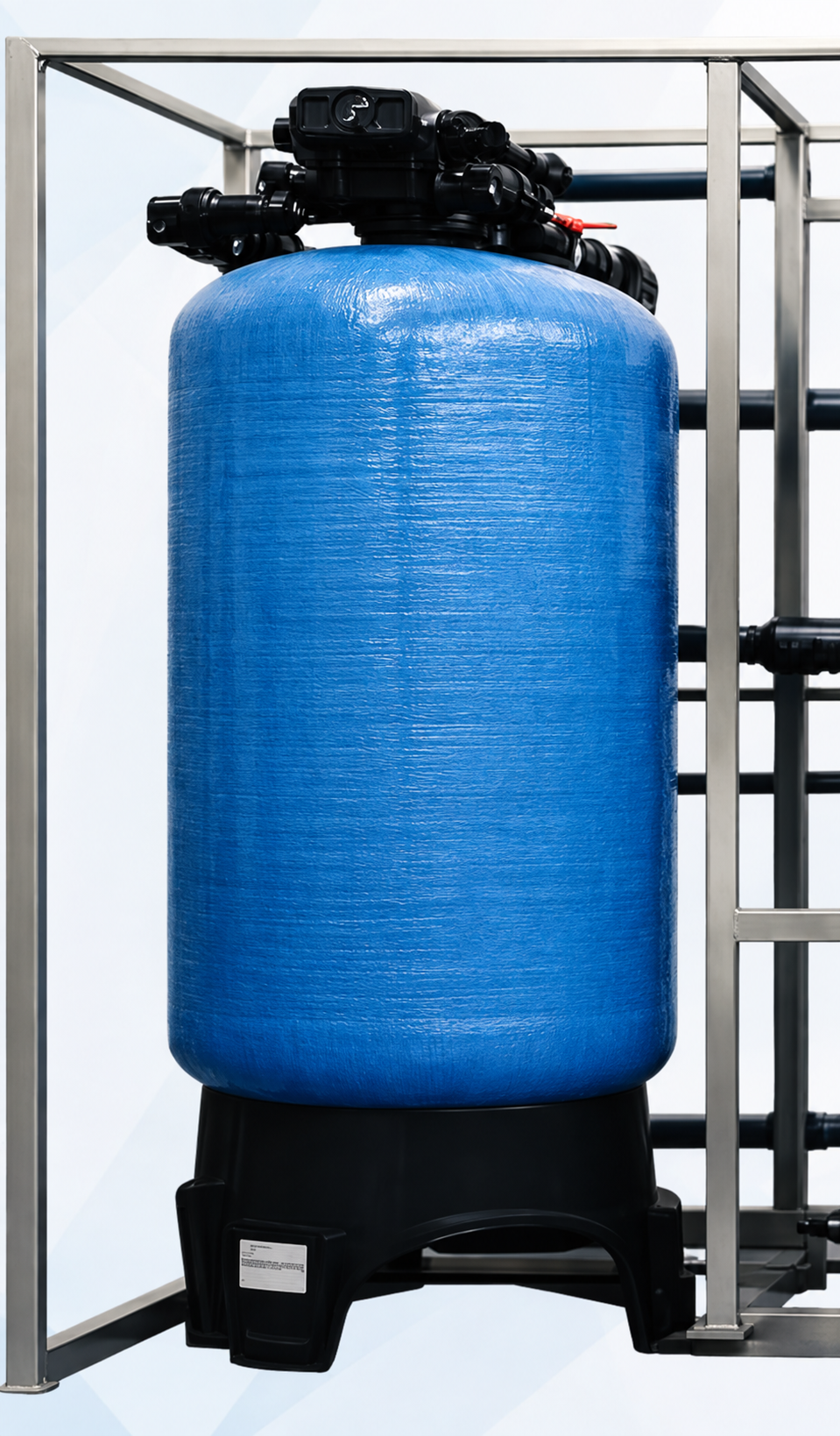 Mixed Bed Unit 5 m3 per hour pressure vessel with raw water pump, dosing pumps and interconnecting piping